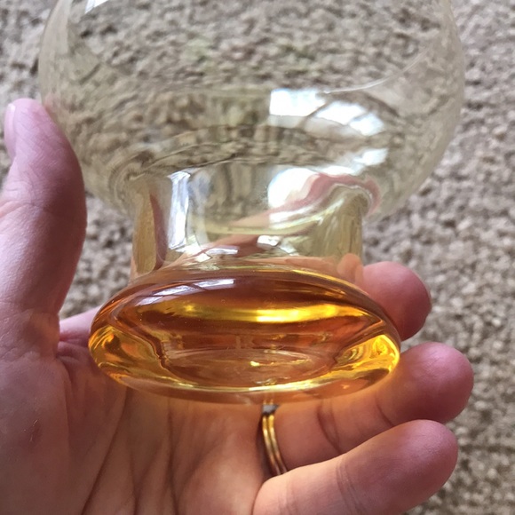 Vintage LENOX Clarion Yellow Blown Crystal Champagne Tall Sherbet Glass - Picture 6 of 11